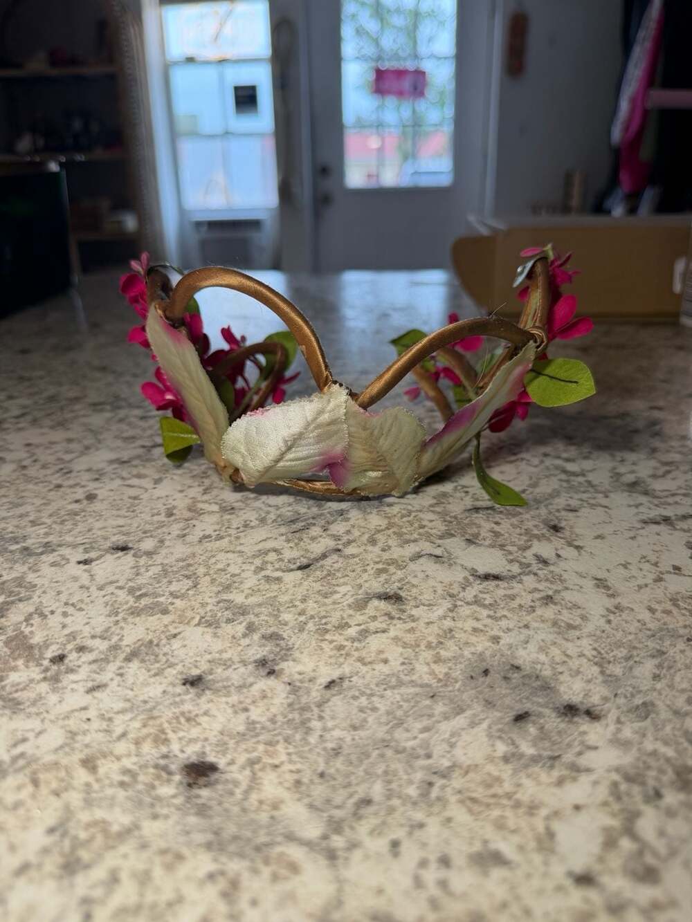 Unbranded Floral Fairy Crown Headband Pink Flowers